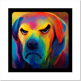 Angry labrador dog Posters and Art